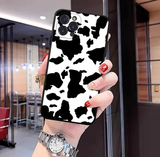 Fancy Cow black-white printed iPhone case